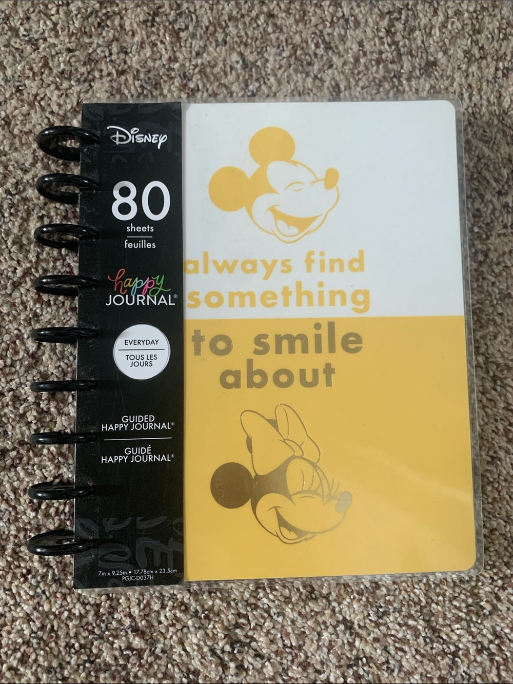 Disney Yellow Mickey & Minnie Guided Happy Journal by The Happy Planner